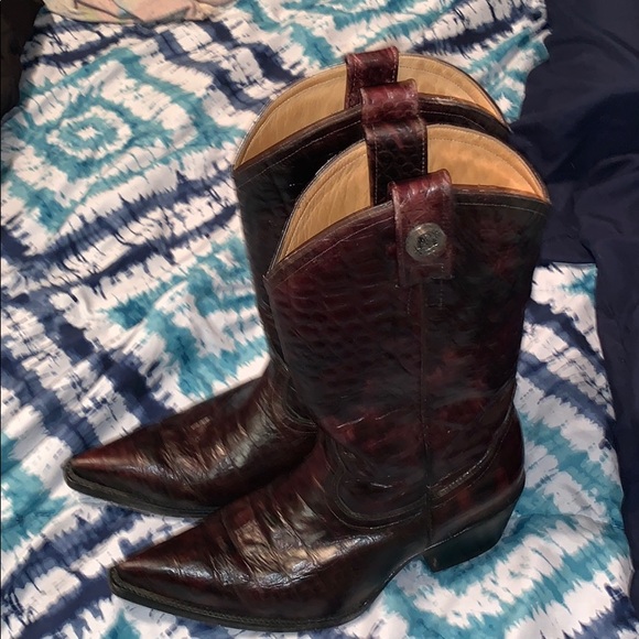 Rogers Boots. Alligator. Dark Royal Red - Picture 5 of 6